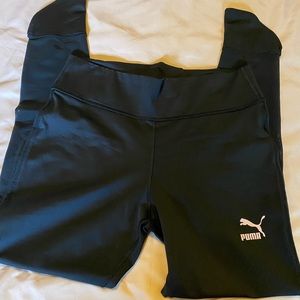 Puma Scallop Leggings Black and Pink size XL